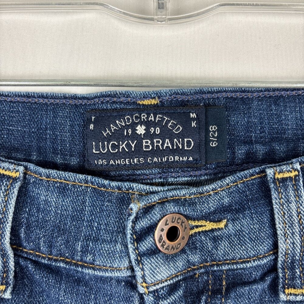 Lucky‎ Brand Denim Shorts Women's 6/28 Cutoff Frayed Hem Embroidered Floral - Picture 8 of 14